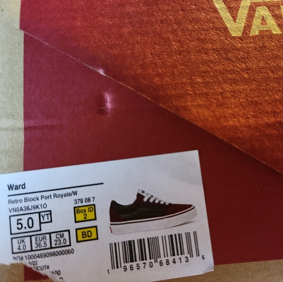 VANS Ward Suede/Canvas Port Royale /White Youth Kids Sneakers Size 5 New in Box - Picture 7 of 7
